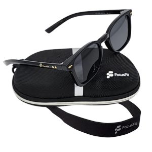 FocusFit® Sleek Ultra-Light Wayfarer UV350 Protection Sunglasses 6020PL-BL