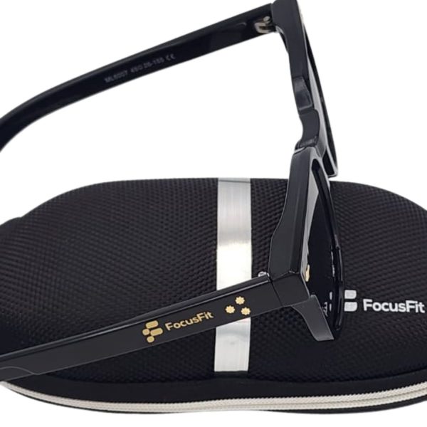 FocusFit® Retro Round Unisex UV350 Sunglasses 6007PL-BL - Image 2