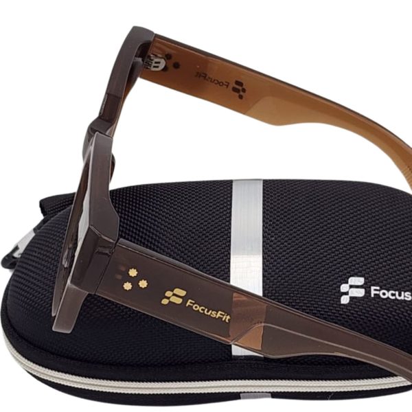 FocusFit® Bold Square UV350 Protection Sunglasses 6023PL-BR - Image 2
