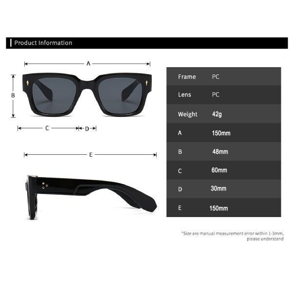 FocusFit® Square Bold UV350 Sunglasses 6023PL-TO - Image 7