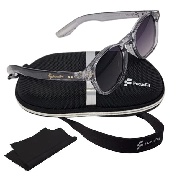 FocusFit® Round Retro-Inspired UV350 Sunglasses C3408PL-GR - Image 6