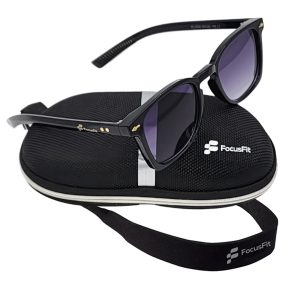 FocusFit® Sleek Wayfarer UV350 Ultra-Light Sunglasses 6020PL-BB