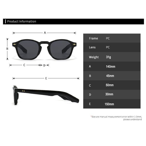 FocusFit® Round Retro-Inspired UV350 Sunglasses C3408PL-GR - Image 7