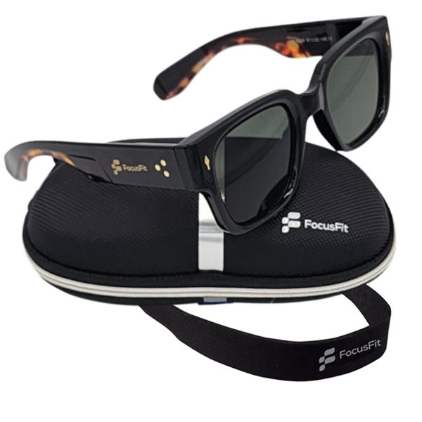 FocusFit® Bold Square Sunglasses with UV350 Protection 6023PL-TO