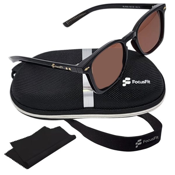 FocusFit® Wayfarer Ultra-Light UV350 Sunglasses 6020PL-BR - Image 6