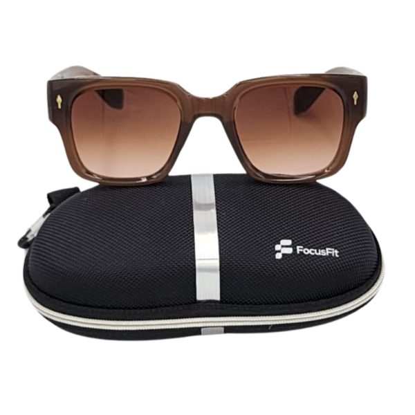 FocusFit® Bold Square UV350 Protection Sunglasses 6023PL-BR - Image 3