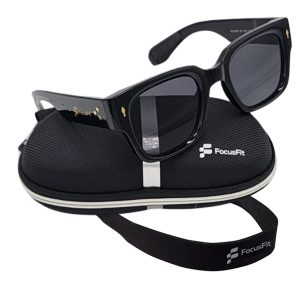 FocusFit® Bold Square Sunglasses with UV350 Protection 6023PL-BL