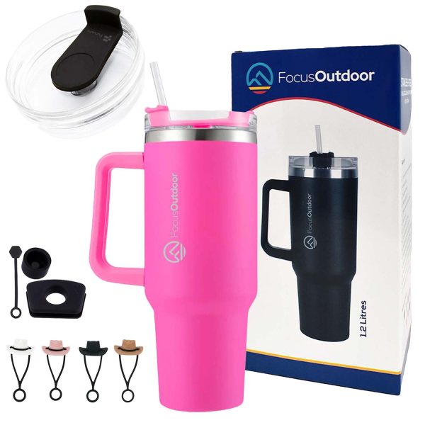 FocusOutdoor® Leakproof Quencher Tumbler Set 1.2L Stainless-Steel Double Wall - Image 14