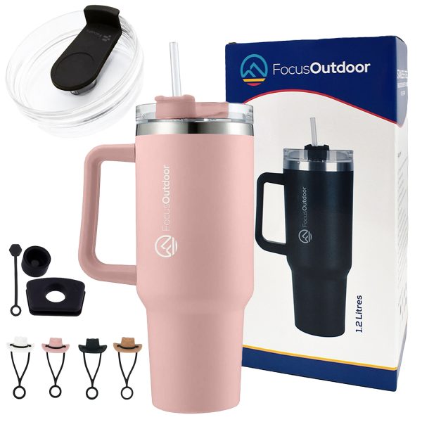 FocusOutdoor® Leakproof Quencher Tumbler Set 1.2L Stainless-Steel Double Wall - Image 22