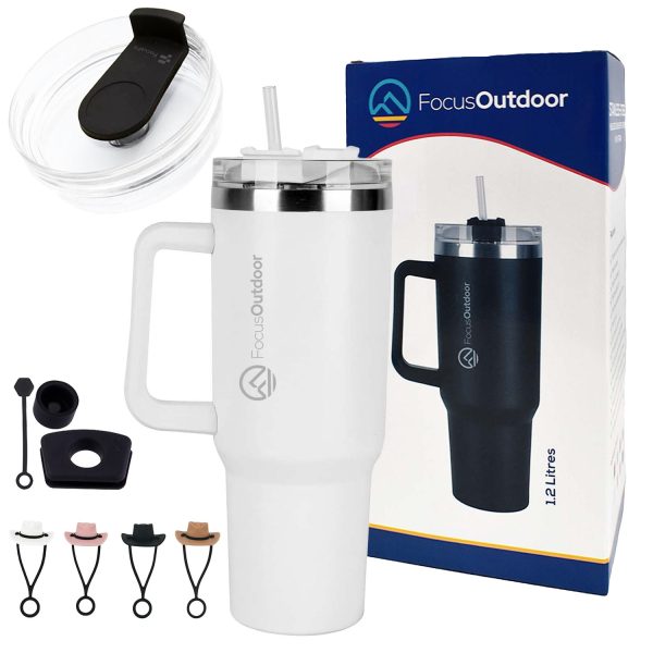 FocusOutdoor® Leakproof Quencher Tumbler Set 1.2L Stainless-Steel Double Wall - Image 25
