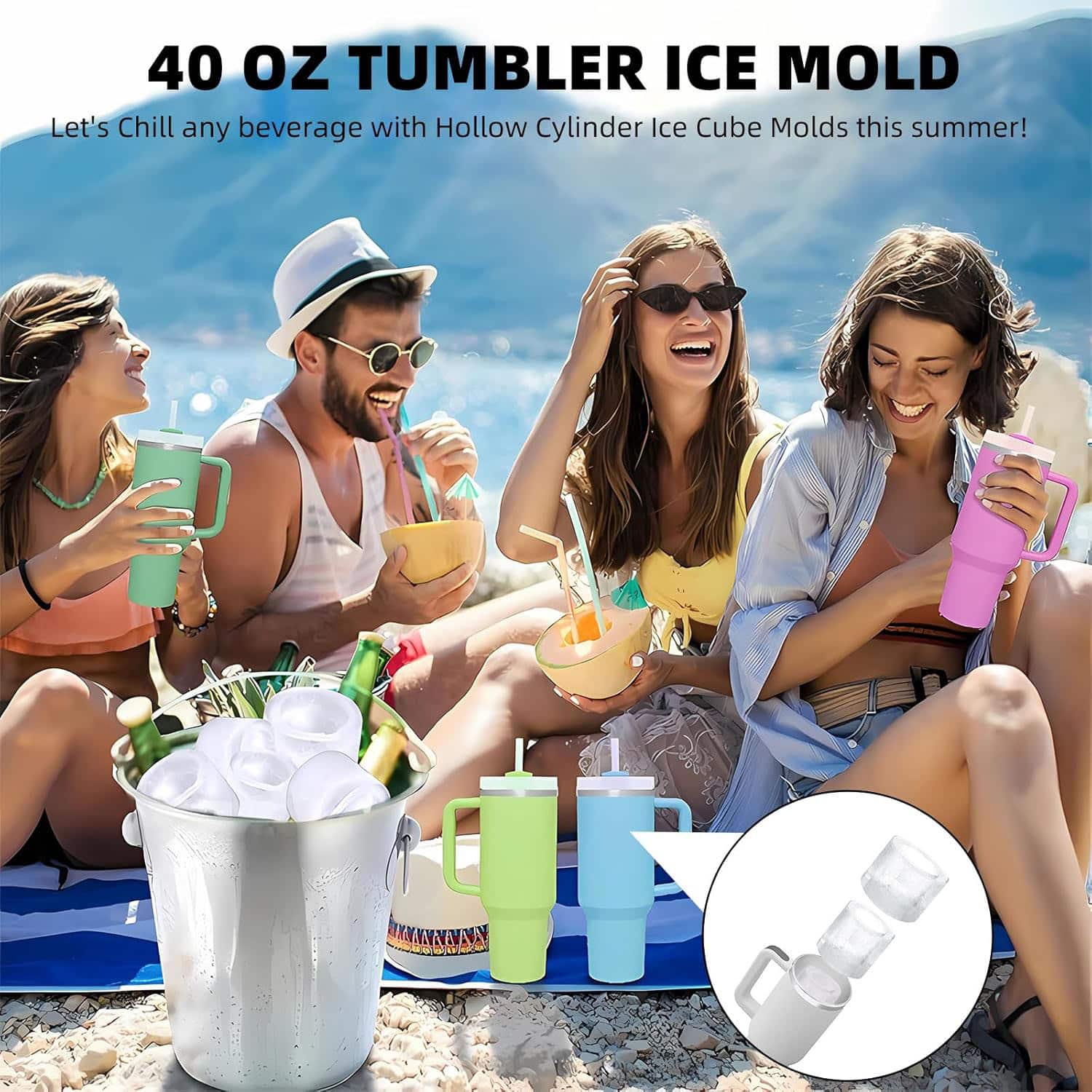 FocusFit® Silicone Ice Cube Tray Mold for Tumbler Quencher Cup - Image 5