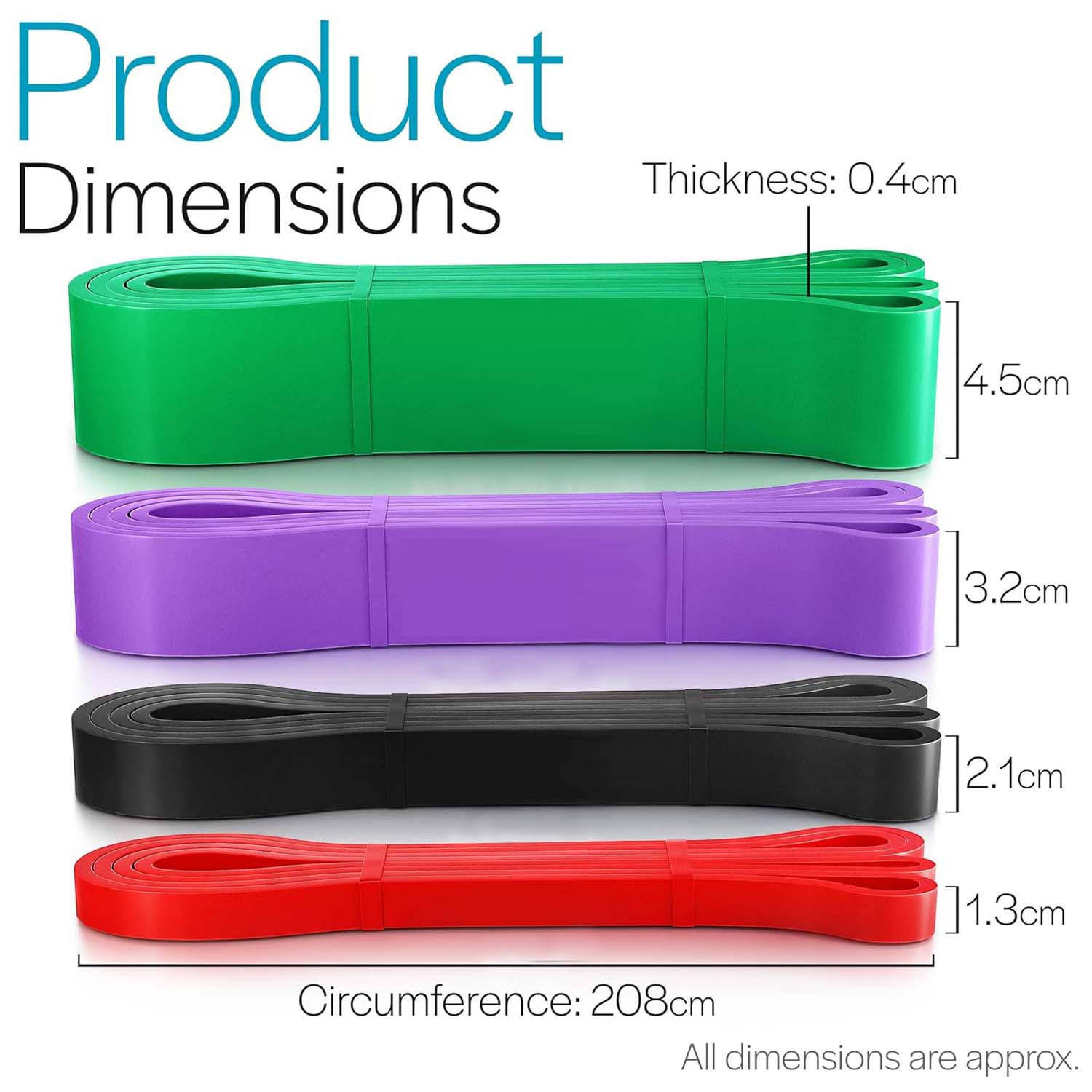 FocusFit® Resistance Band Set: For Strength Training with Bonus Lung Trainer - Image 4