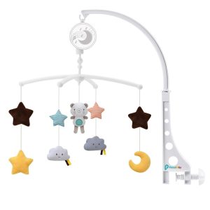 FocusBaby® Musical Bear Themed Mobile with Rotating Toys