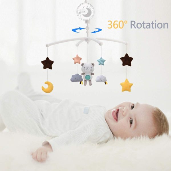 FocusBaby®Musical Bear Themed Mobile with Rotating Plush Toys - Image 4