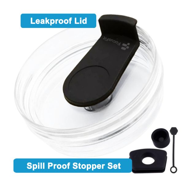 FocusFit® Leakproof Lid & Stopper Set for Quencher Tumbler Mug - Image 2