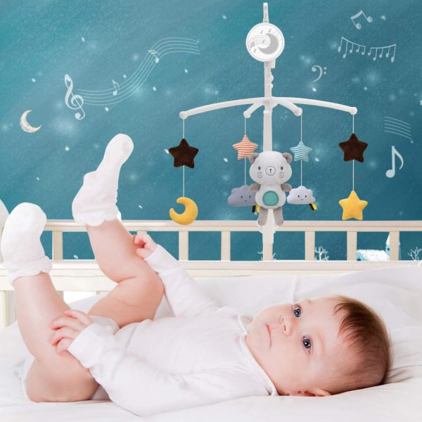 FocusBaby®Musical Bear Themed Mobile with Rotating Plush Toys - Image 6