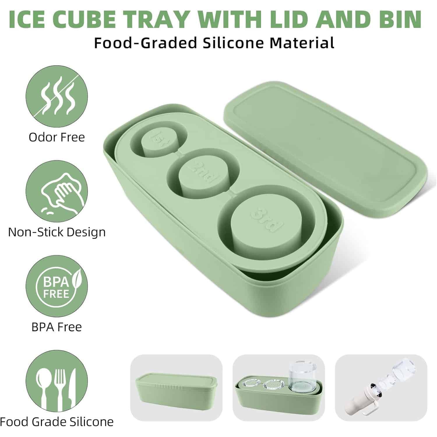 FocusFit® Silicone Ice Cube Tray Mold for Tumbler Quencher Cup - Image 3