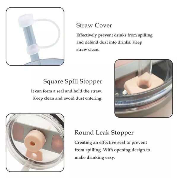 FocusFit® Leakproof Lid & Stopper Set for Quencher Tumbler Mug - Image 11
