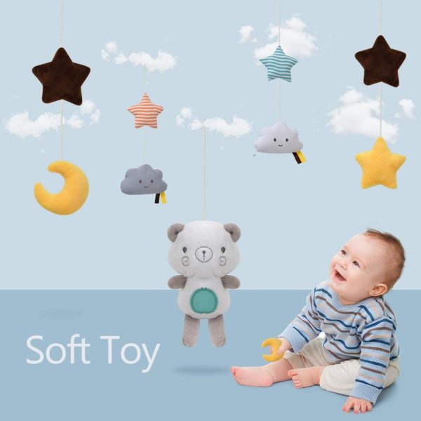 FocusBaby®Musical Bear Themed Mobile with Rotating Plush Toys - Image 2