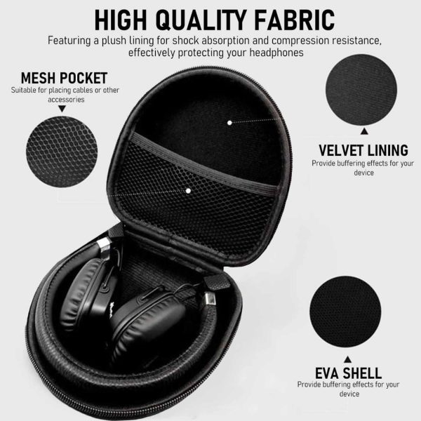 FocusFit® Portable Hardshell Universal Headphone Case - Image 4