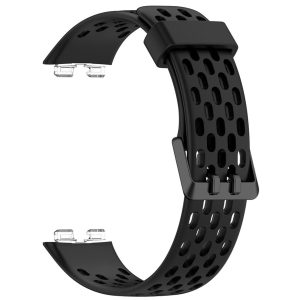 FocusFit® Breathable Silicone Watch strap for Huawei Band 8/9/10 – Black