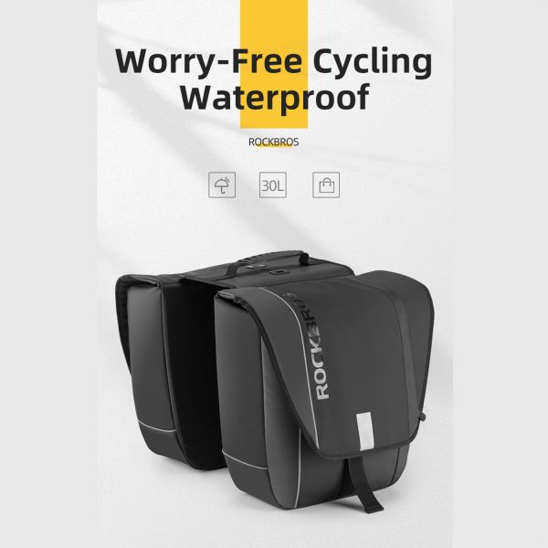 ROCKBROS® Waterproof Rear Rack Pannier Bag for Bicycles - Image 7