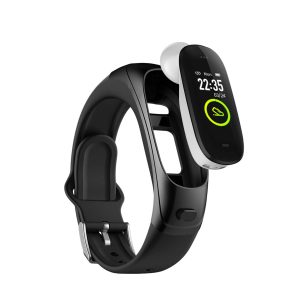 Bluetooth Smartwatch with Built-In Earphone & Health Tracker