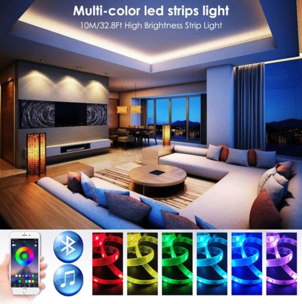 Smart RGB LED Strip Light with App, Remote & Timer Modes - Image 3