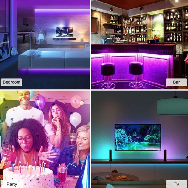 Smart RGB LED Strip Light with App, Remote & Timer Modes - Image 4