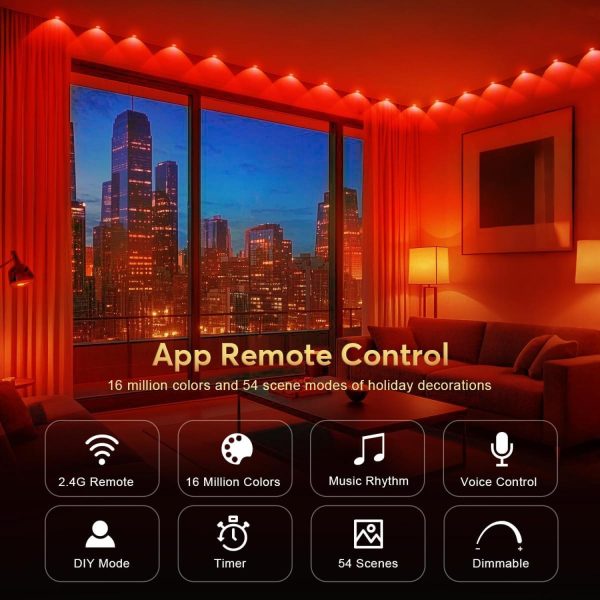 Smart RGB LED Strip Light with App, Remote & Timer Modes - Image 5