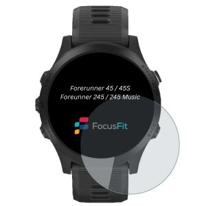 FocusFit® Tempered Glass Screen Protector for Garmin Forerunner 45 45S 245 245 Music