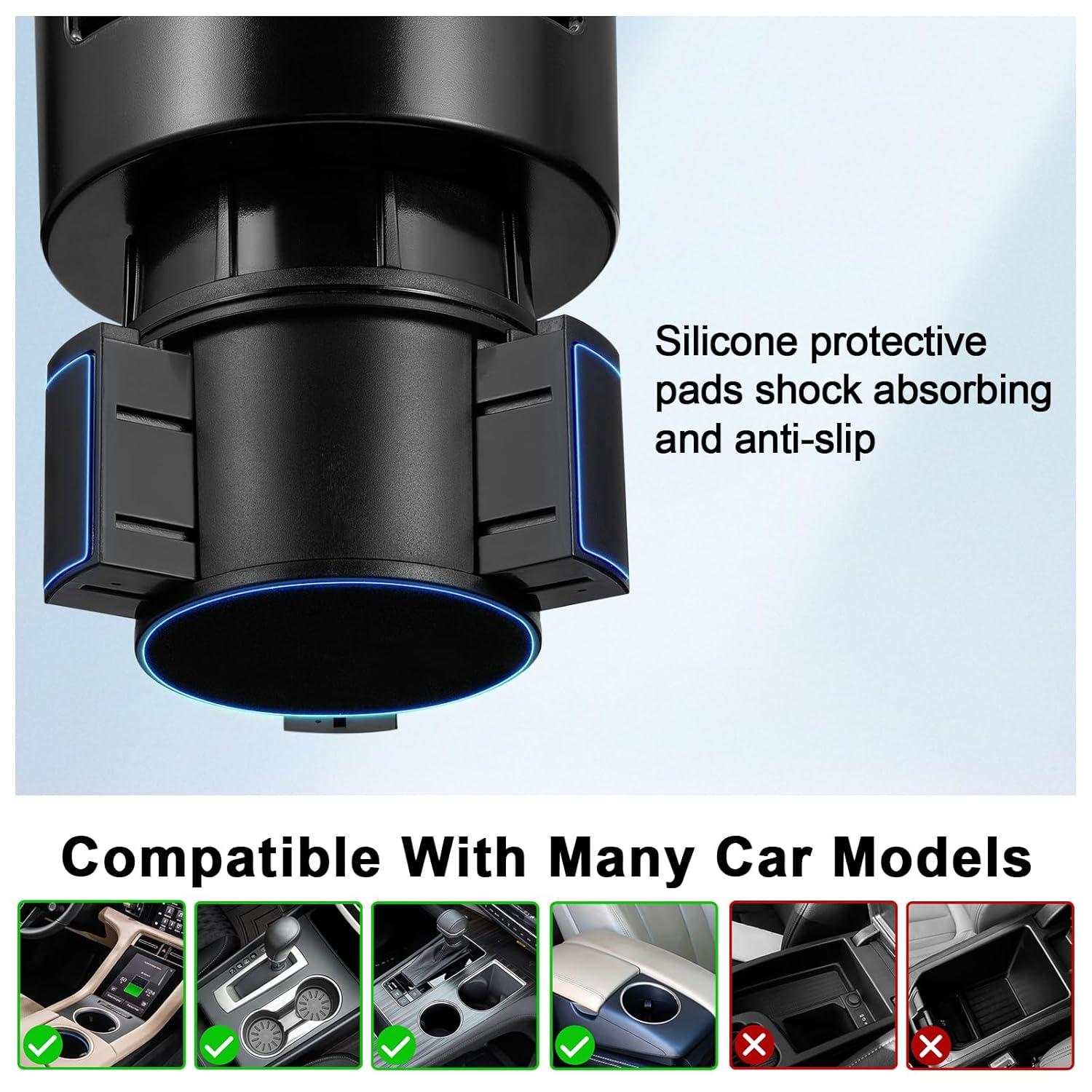 FocusOutdoor® Car Cup Holder Expander with 360° Phone Mount - Image 9