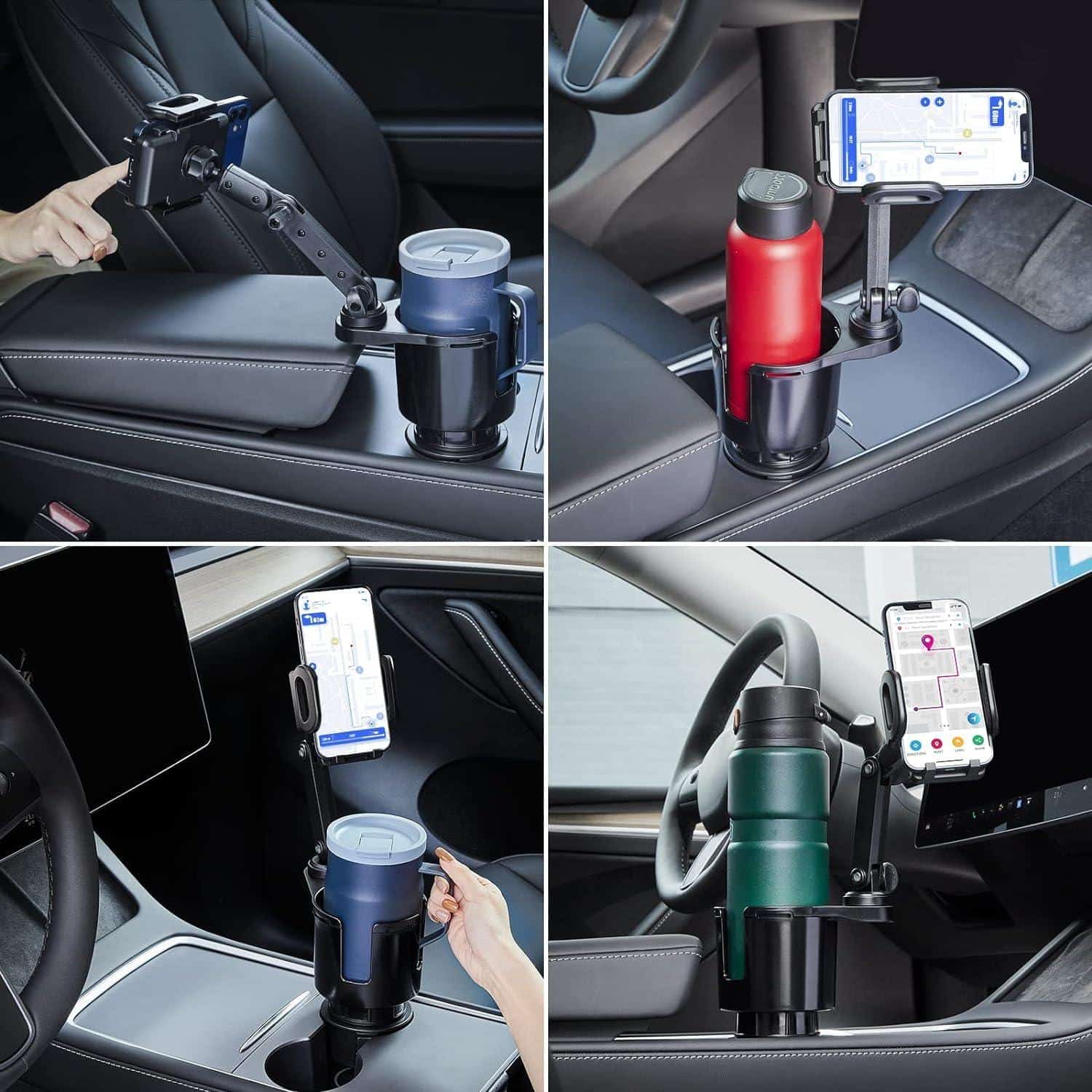 FocusOutdoor® Car Cup Holder Expander with 360° Phone Mount - Image 5