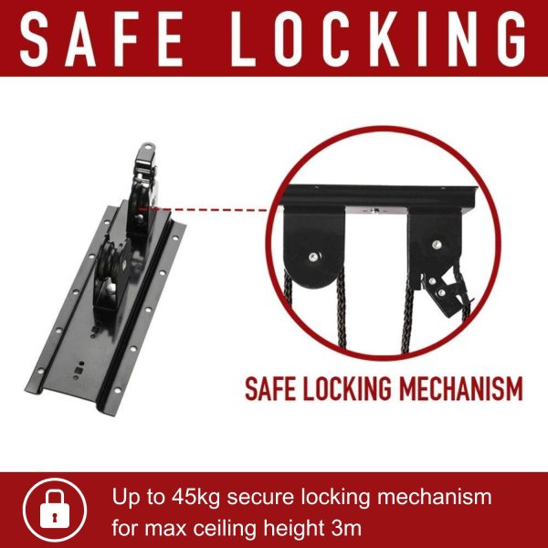 FocusOutdoor® Ceiling Hoist Bike Lift Pulley System - Image 7