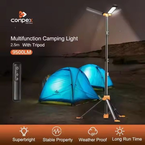 Conpex® Telescopic 9500LM Tripod LED Outdoor Light - Image 3