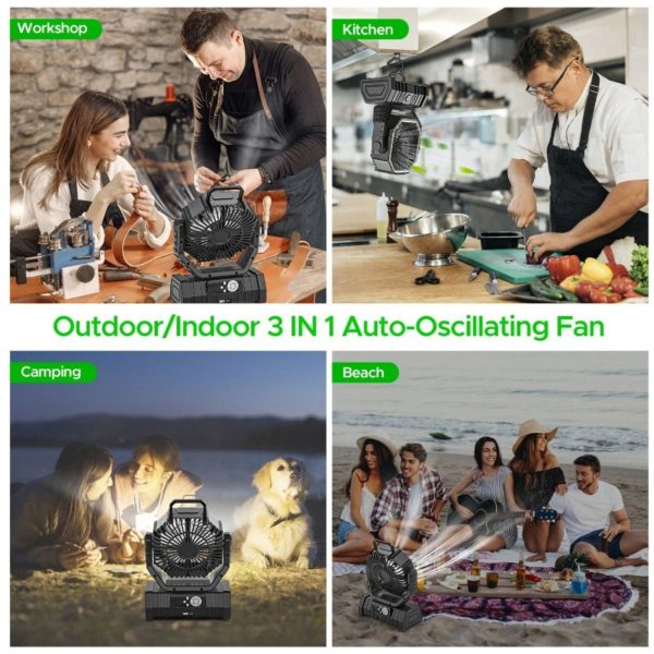 FocusOutdoor® 20000mAh Rechargeable Camping Fan - Image 9