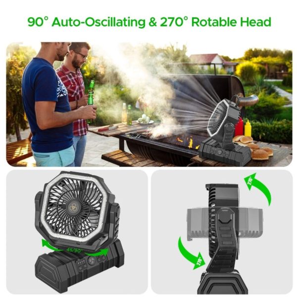 FocusOutdoor® 20000mAh Rechargeable Camping Fan - Image 10