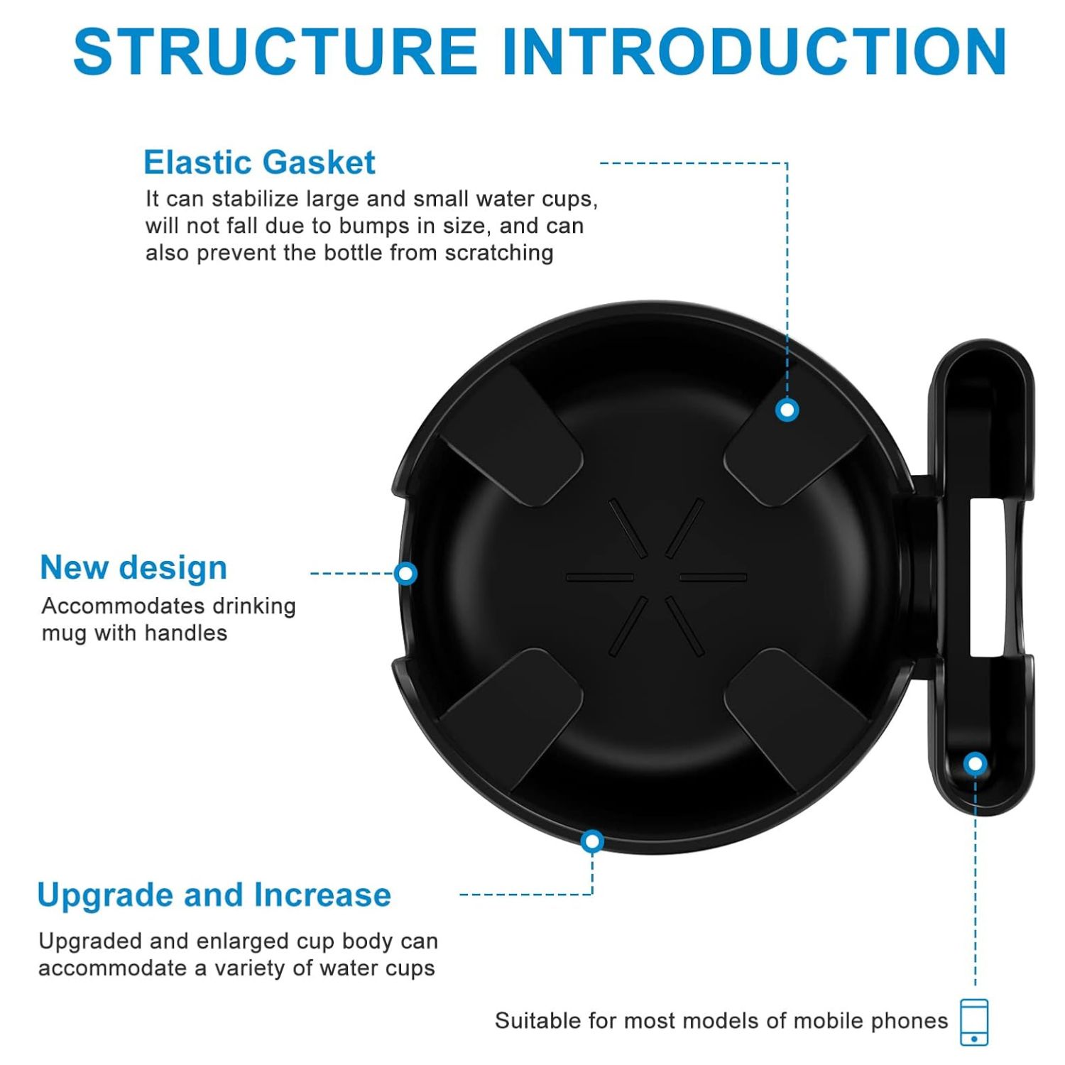 FocusOutdoor® Adjustable Car Cup Holder for Large Bottles - Image 9