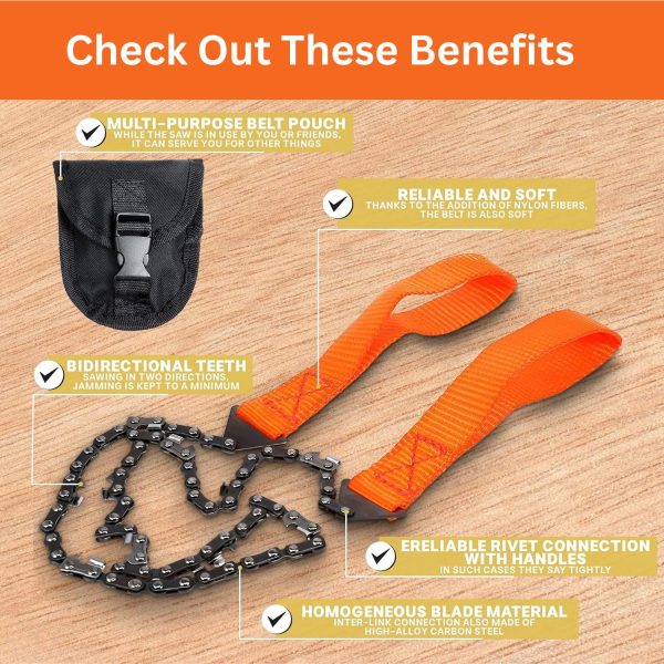 FocusOutdoor® Bi-Directional Pocket Chainsaw - Image 10