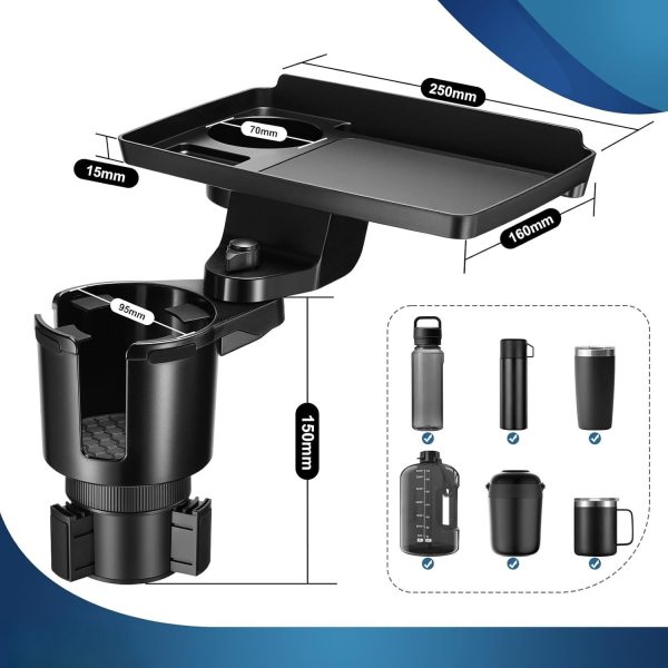 FocusOutdoor® Car Cup Holder & Rotating Tray Table - Image 7