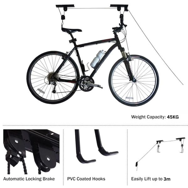 FocusOutdoor® Ceiling Hoist Bike Lift Pulley System - Image 10