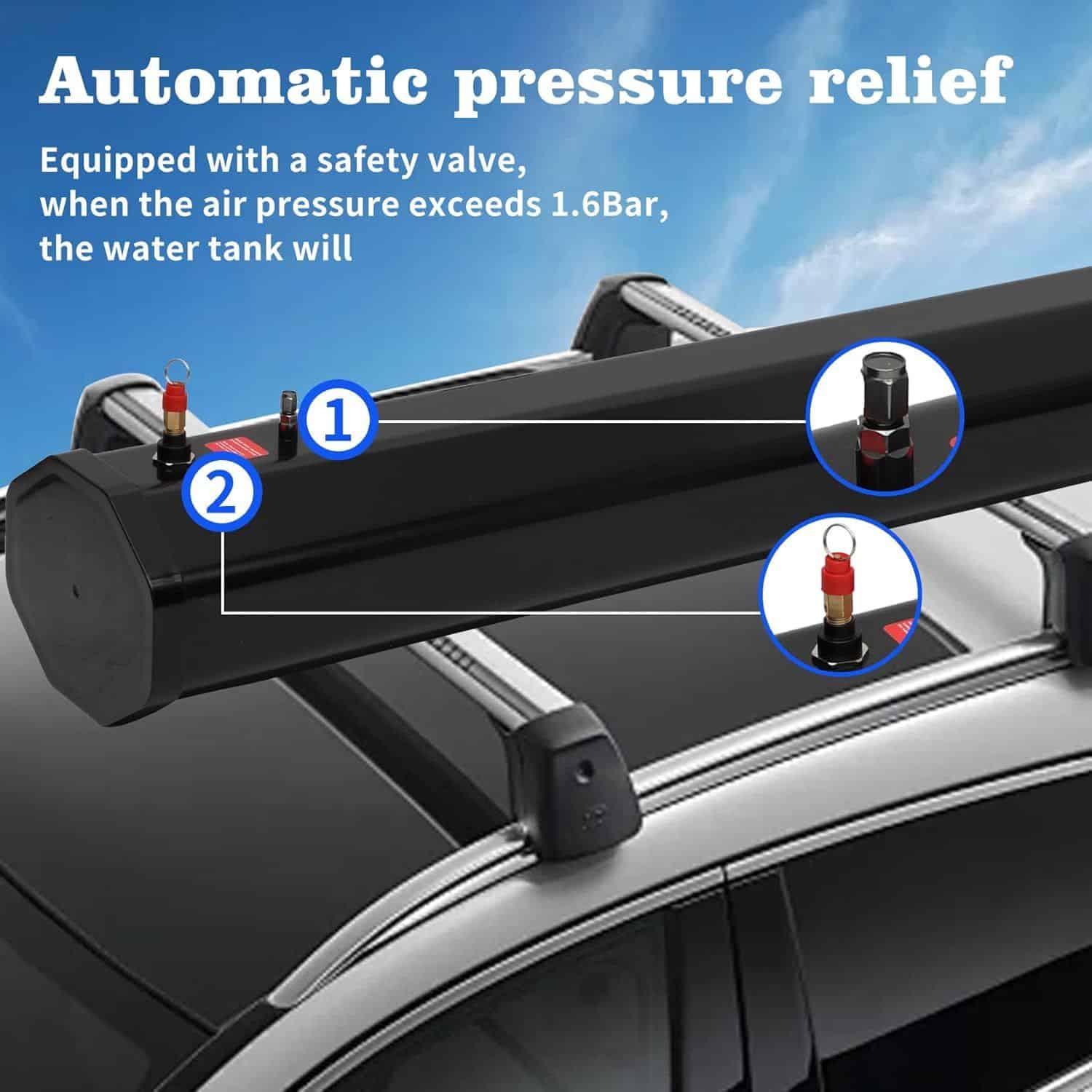 FocusOutdoor® 30L Pressurised Roof Rack Shower Water Tank Kit - Image 9