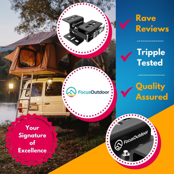 FocusOutdoor® Rugged Quick Release Rooftop Tent Bracket Set - Image 6