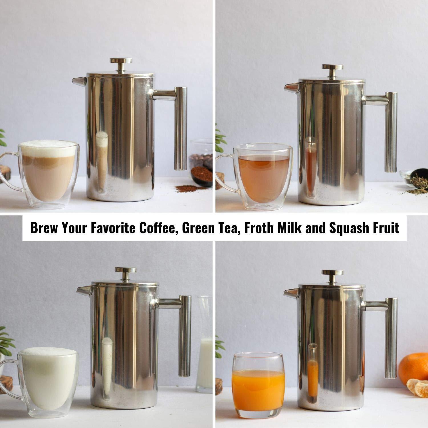 MYSO® 1L Double Wall Premium French Press Coffee Maker - Image 12