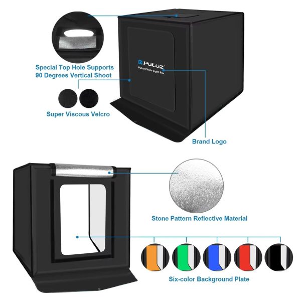 PULUZ® Photo Studio Light Box with LED Lighting 40cm - Image 11