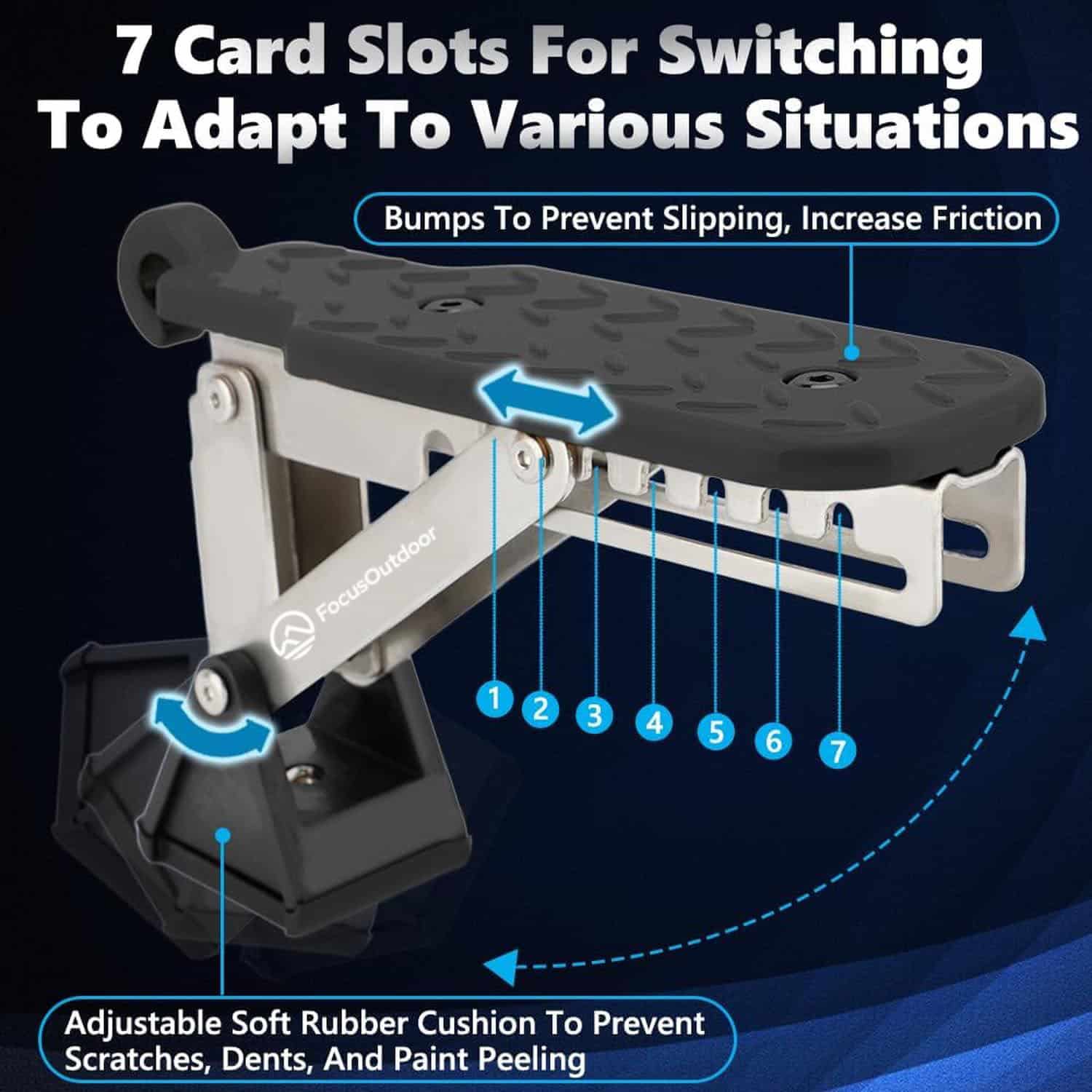 FocusOutdoor® Universal Adjustable Car Door Step Foot Stand - Image 2