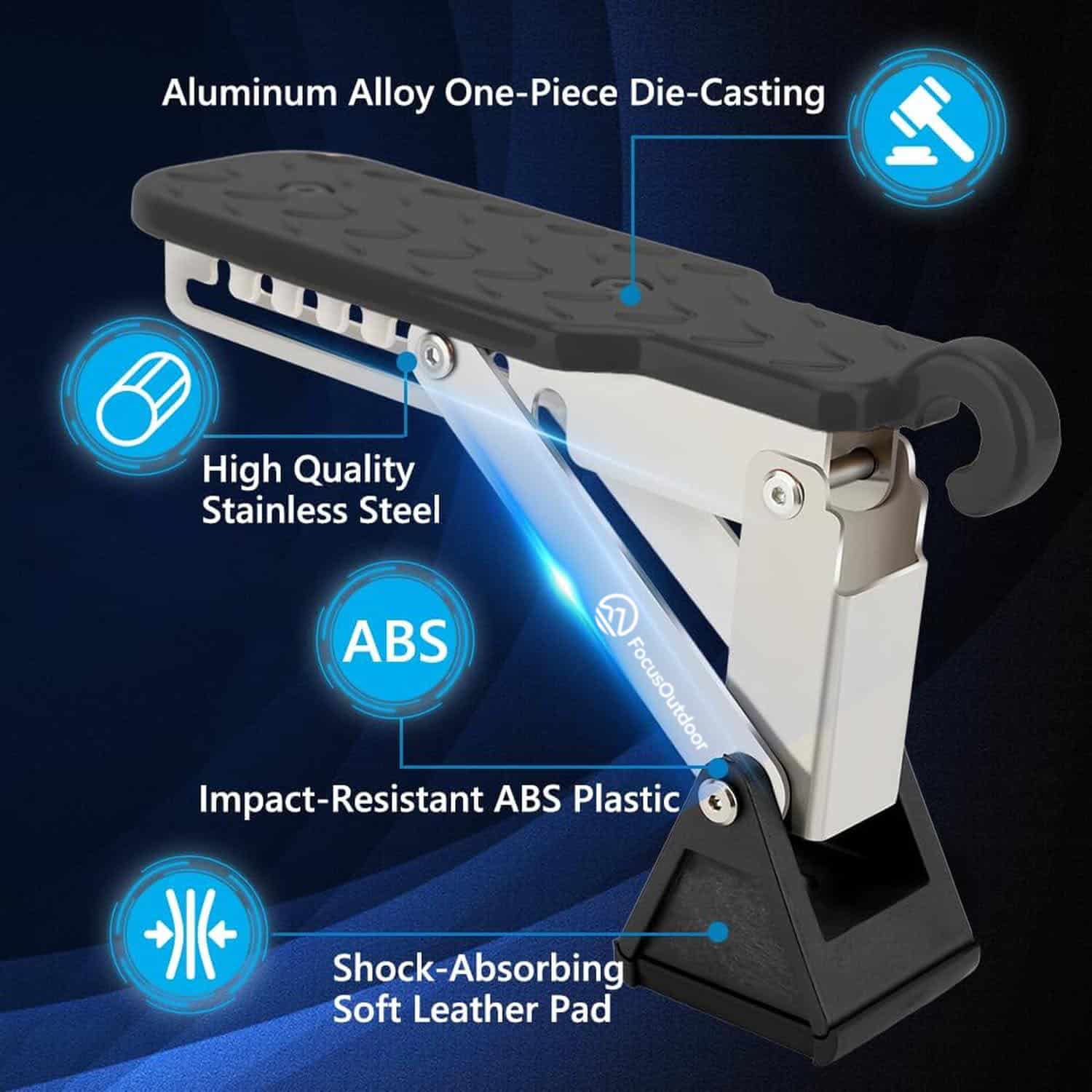 FocusOutdoor® Universal Adjustable Car Door Step Foot Stand - Image 7