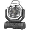 FocusOutdoor® 20000mAh Rechargeable Camping Fan with LED Lantern