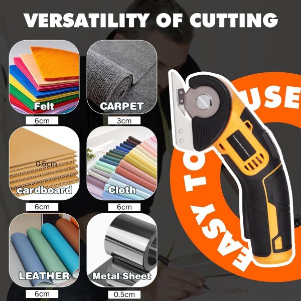 FocusOutdoor® Cordless Electric Rotary Blade Craft Cutter - Image 4