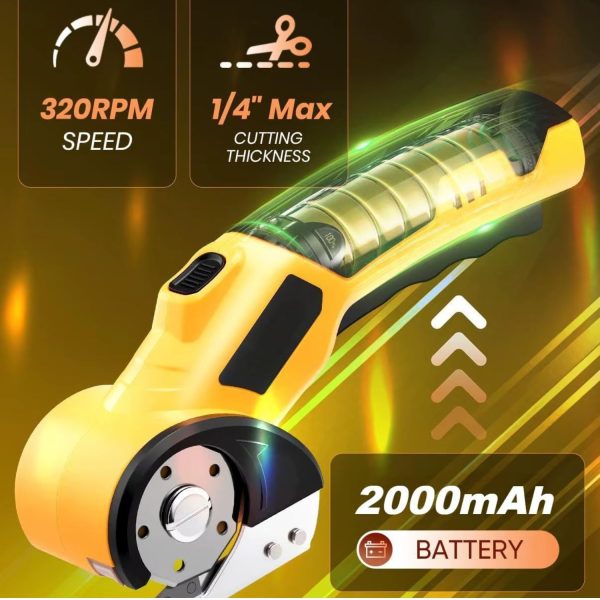 FocusOutdoor® Cordless Electric Rotary Blade Craft Cutter - Image 5